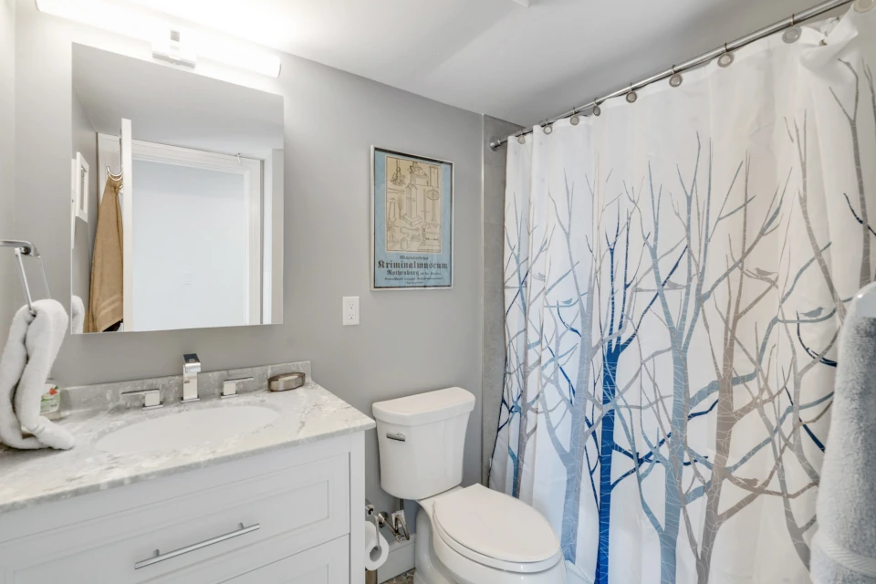 Remodeled modern bathroom.
