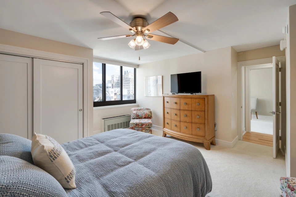 New plush carpet. Sliding closet doors. Insulated windows. Updated heating and cooling. 