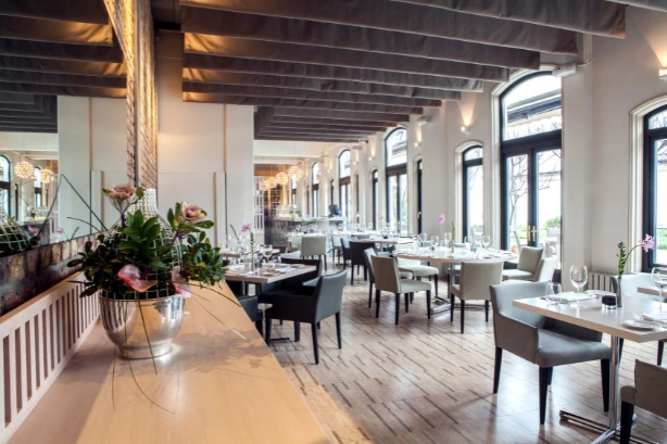 Upscale restaurant dining room