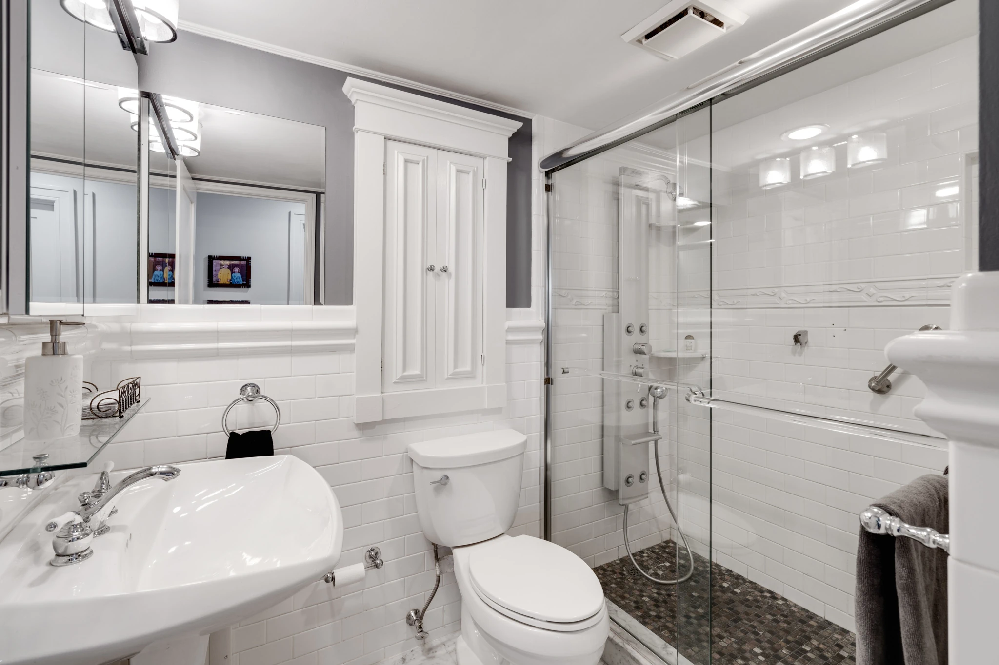 Bathroom. Custom storage. Wall closet. Medicine cabinet. 