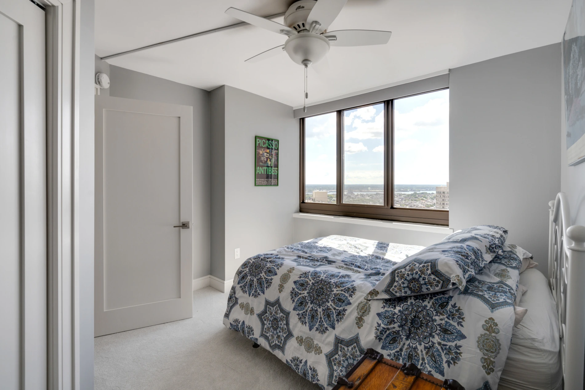 Matching carpeting. New flooring. New ceiling fans. Fresh paint. 