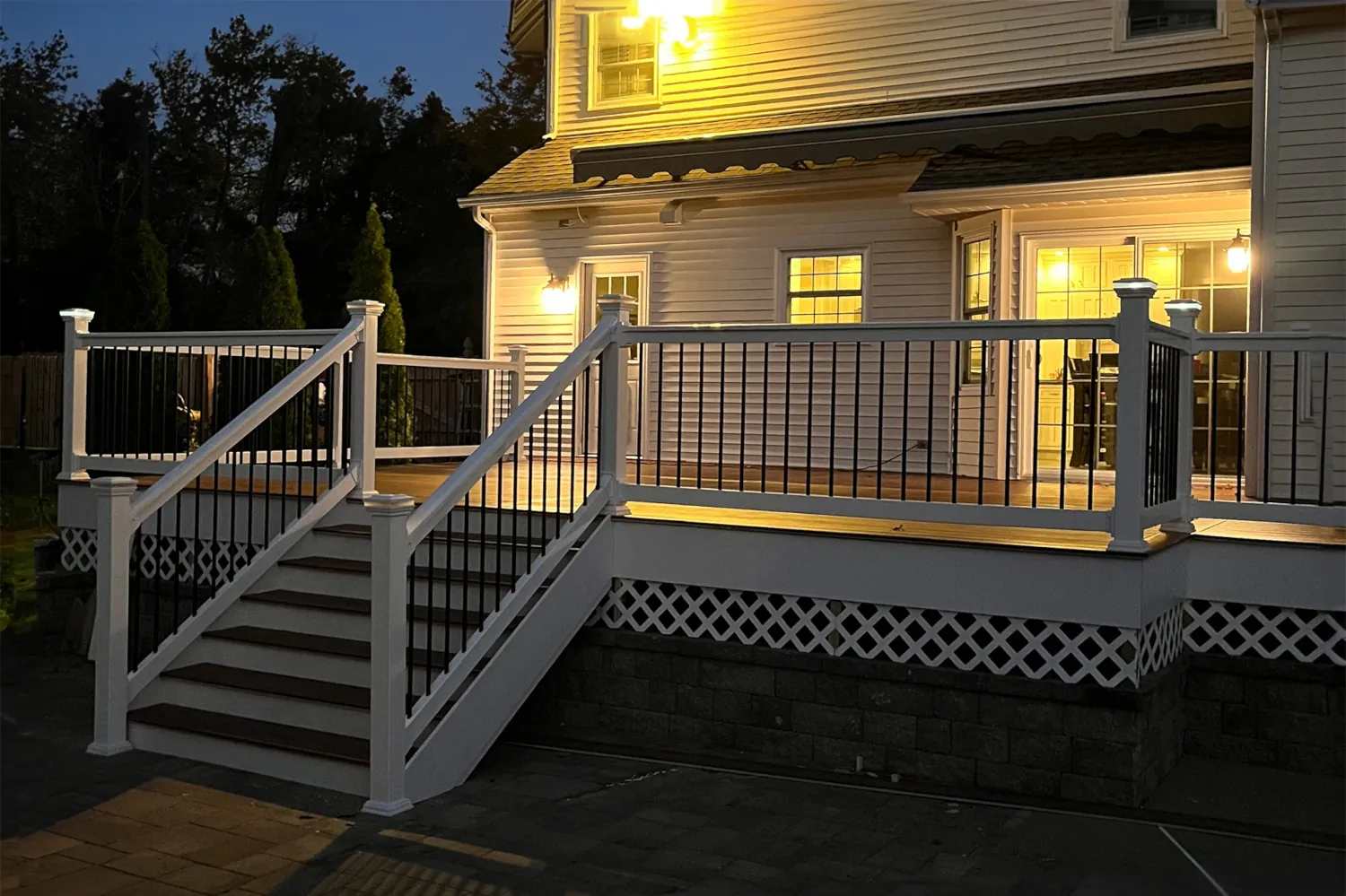 Brand new wooden deck