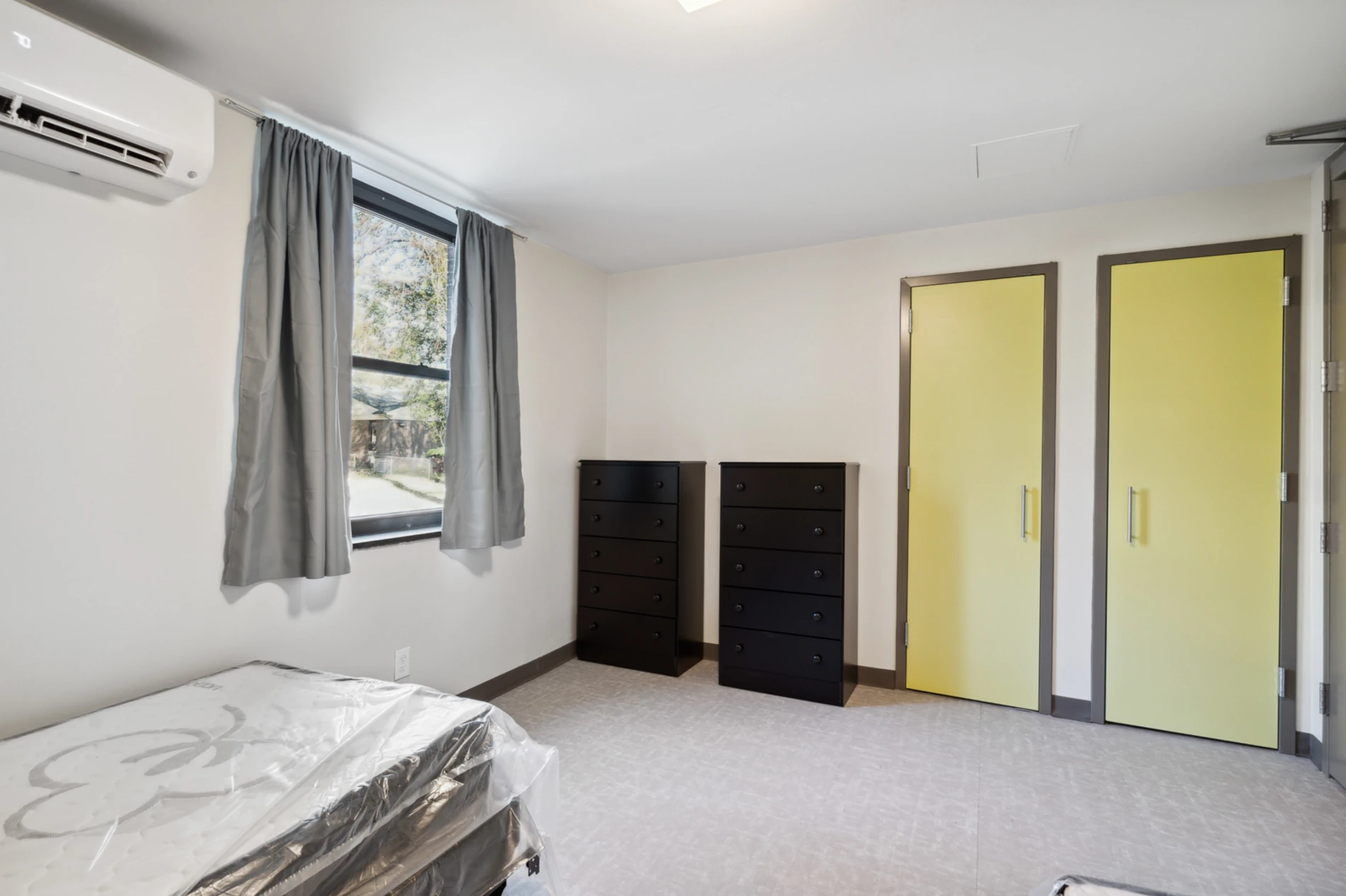 New plush carpet in group bedroom